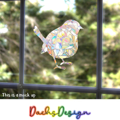 Robin Rainbow Suncatchers: Removable Window Sticker for Bird Lover