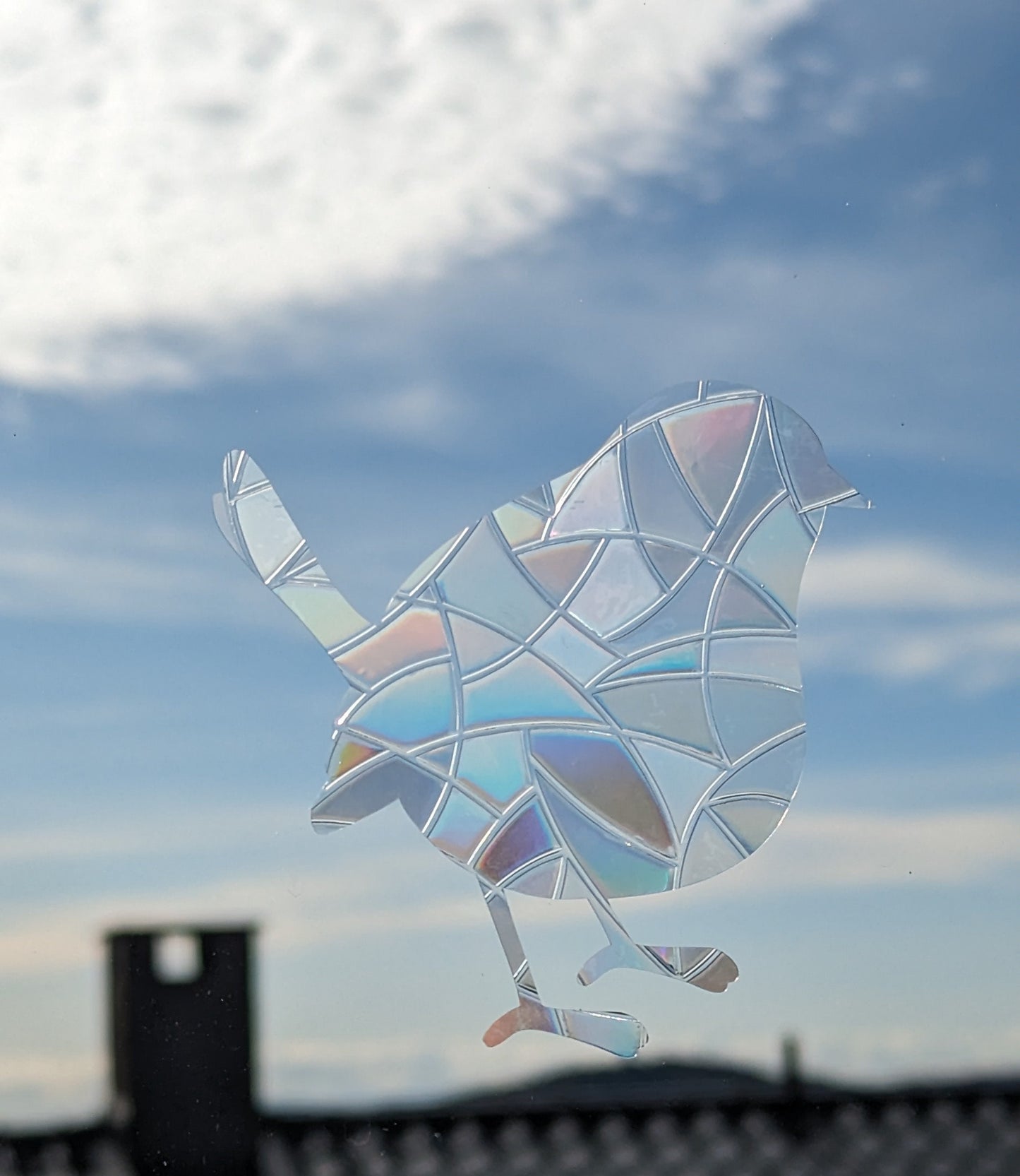 Robin Rainbow Suncatchers: Removable Window Sticker for Bird Lover