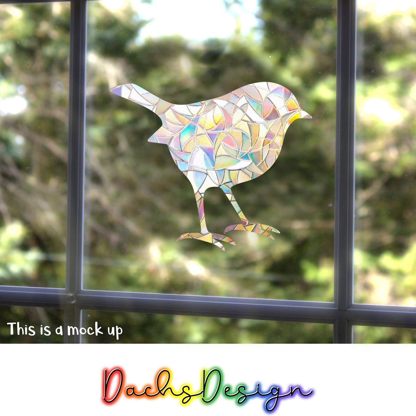 Robin Rainbow Suncatchers: Removable Window Sticker for Bird Lover