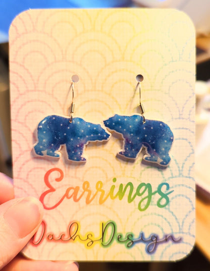 Polar Bear Dangle Earrings