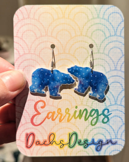 Polar Bear Dangle Earrings