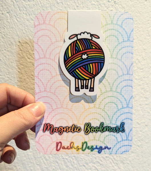Rainbow Yarn Sheep Magnetic Bookmark