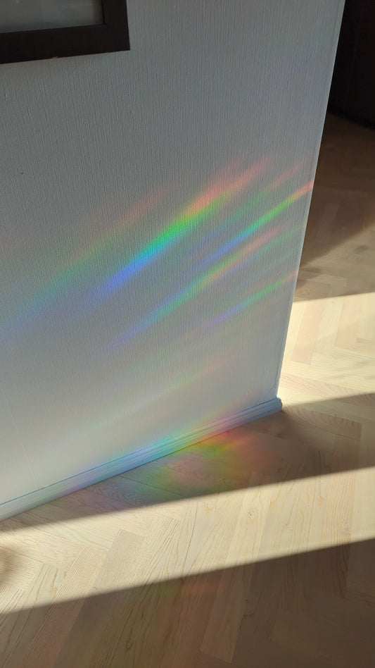 Squirrel Rainbow Suncatcher: Handmade Window Sticker