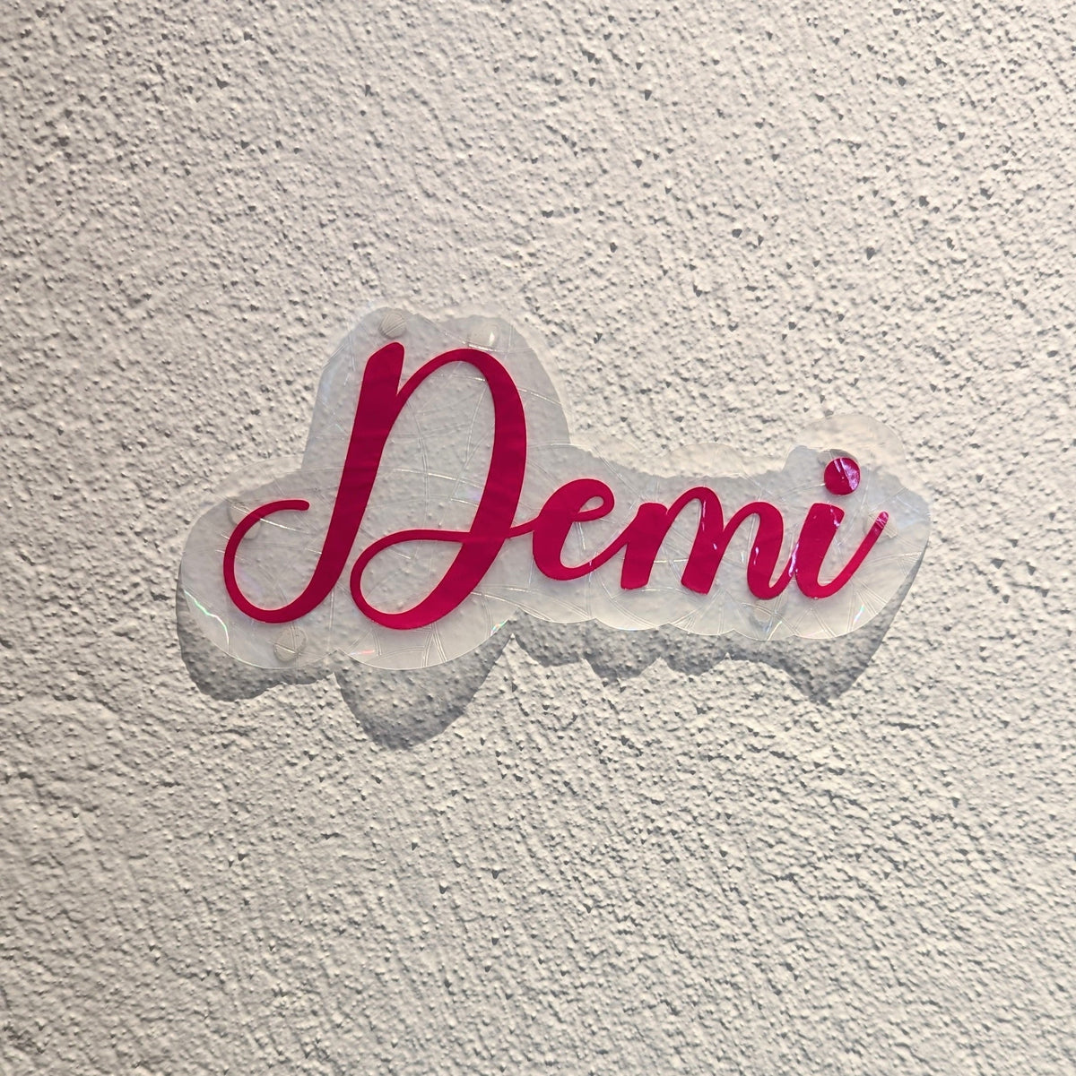Personalised Rainbow Suncatcher Name Decal: Kids Room Decor