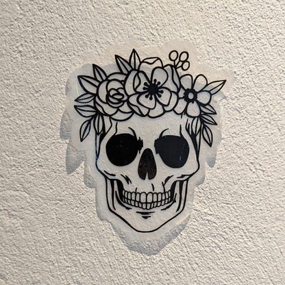 Floral Skull Rainbow Suncatcher