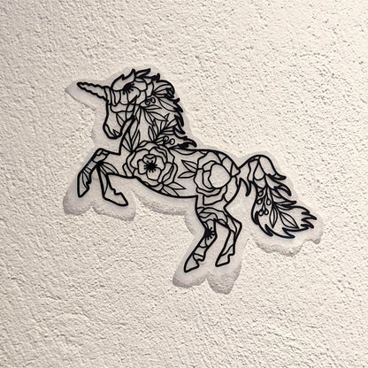 Floral Unicorn Rainbow Suncatcher