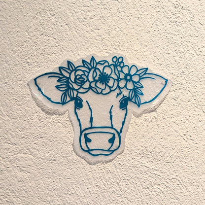 Floral Cow Rainbow Suncatcher