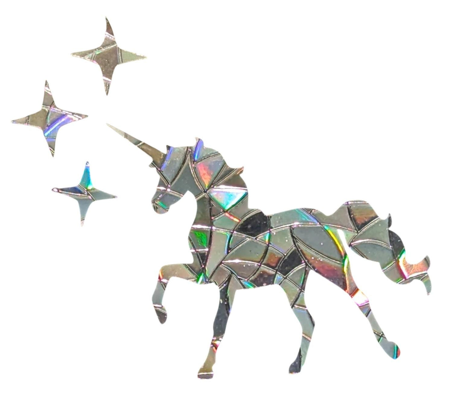 Unicorn and Stars Rainbow Suncatcher: Window Cling, Kids Room Decor