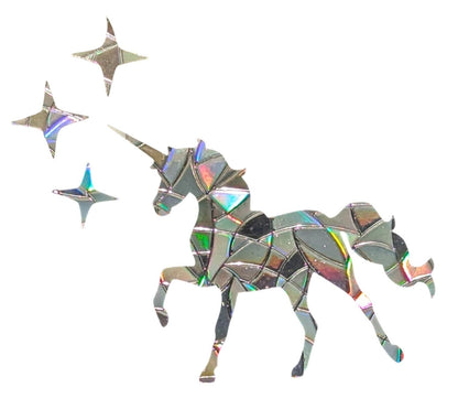 Unicorn and Stars Rainbow Suncatcher: Window Cling, Kids Room Decor