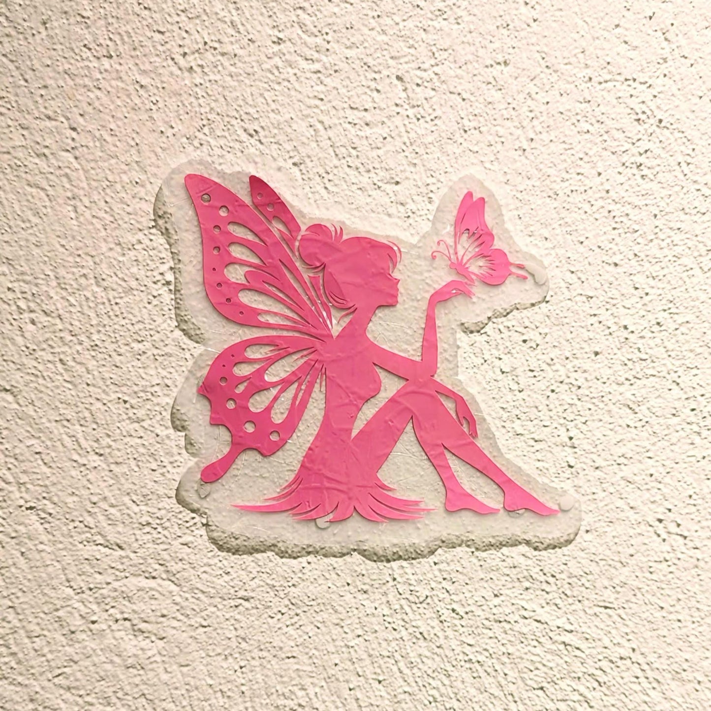 Fairy and Butterfly Suncatcher: Rainbow Window Decal