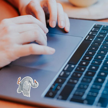 Glittery Porch Goose Waterproof Vinyl Stickers