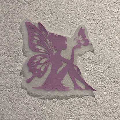 Fairy and Butterfly Suncatcher: Rainbow Window Decal