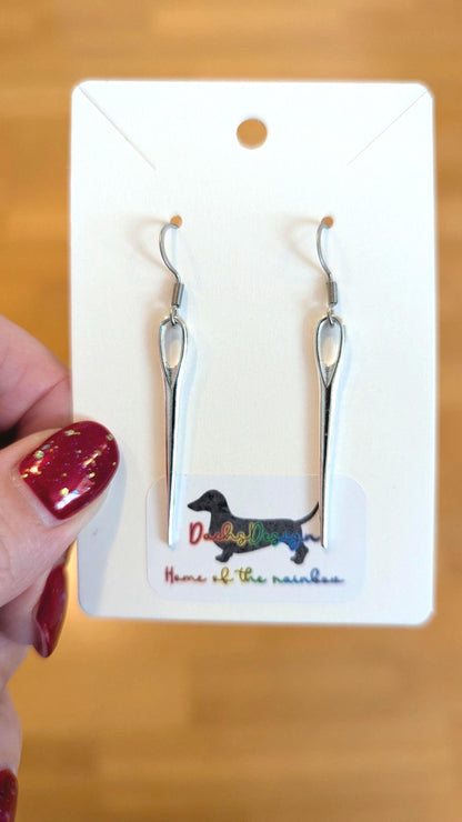Vintage-Inspired Silver Needle Earrings