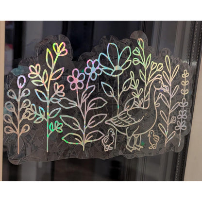 Geese and Wildflowers Suncatcher