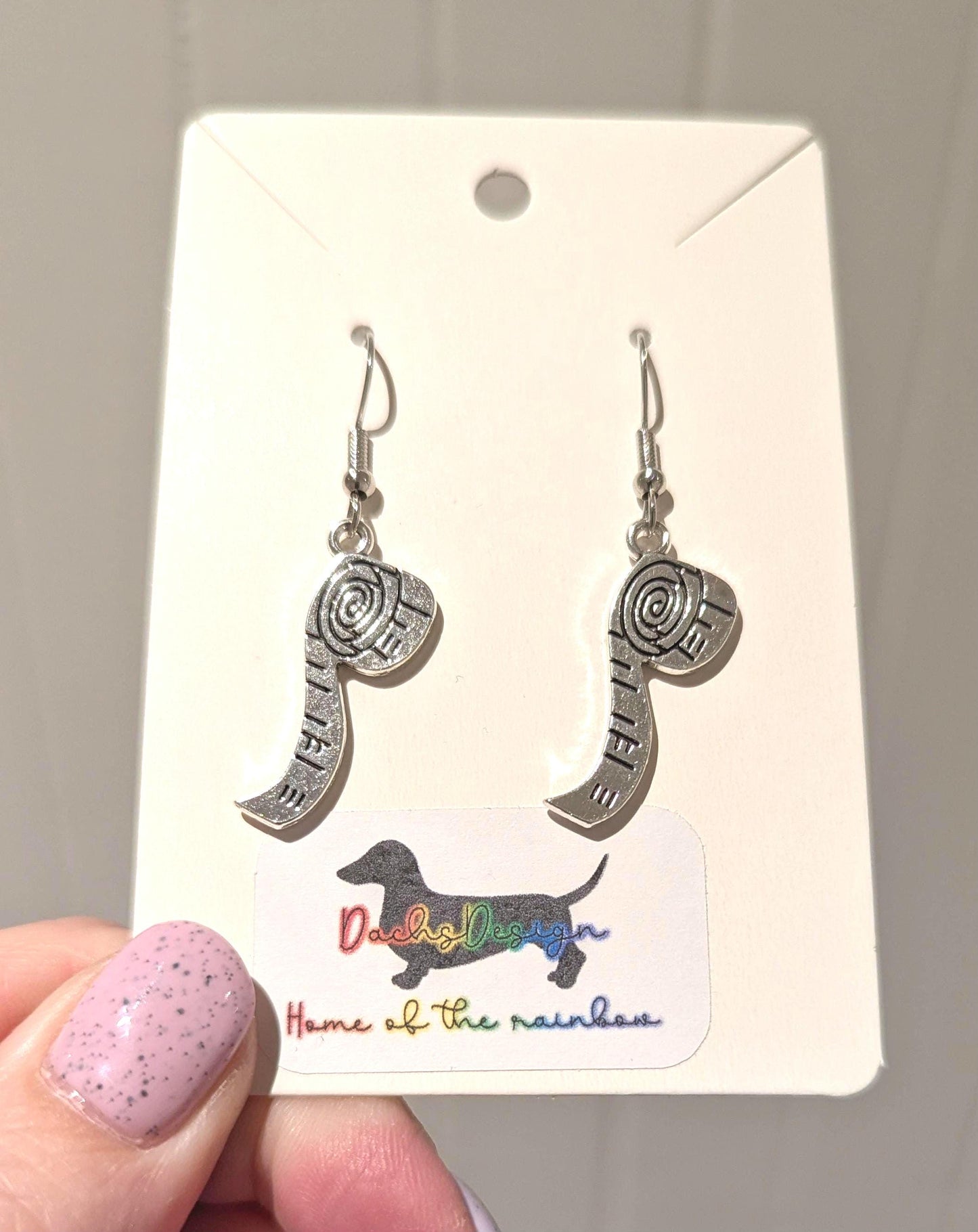 Vintage-Inspired Tape Measure Earrings