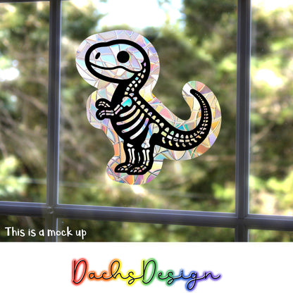 Tyrannosaurus Rex Rainbow Skeleton Suncatcher