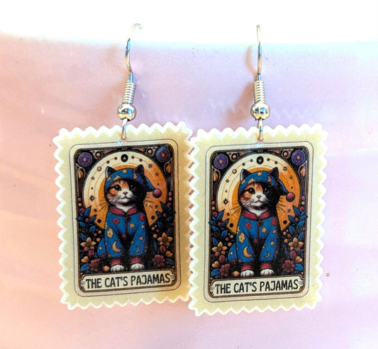 Kattens Pyjamas Tarotkort Dangle øredobber