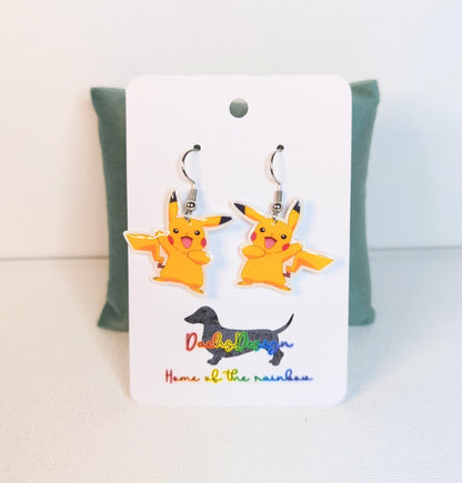 Pikachu-Inspired Dangly Earrings