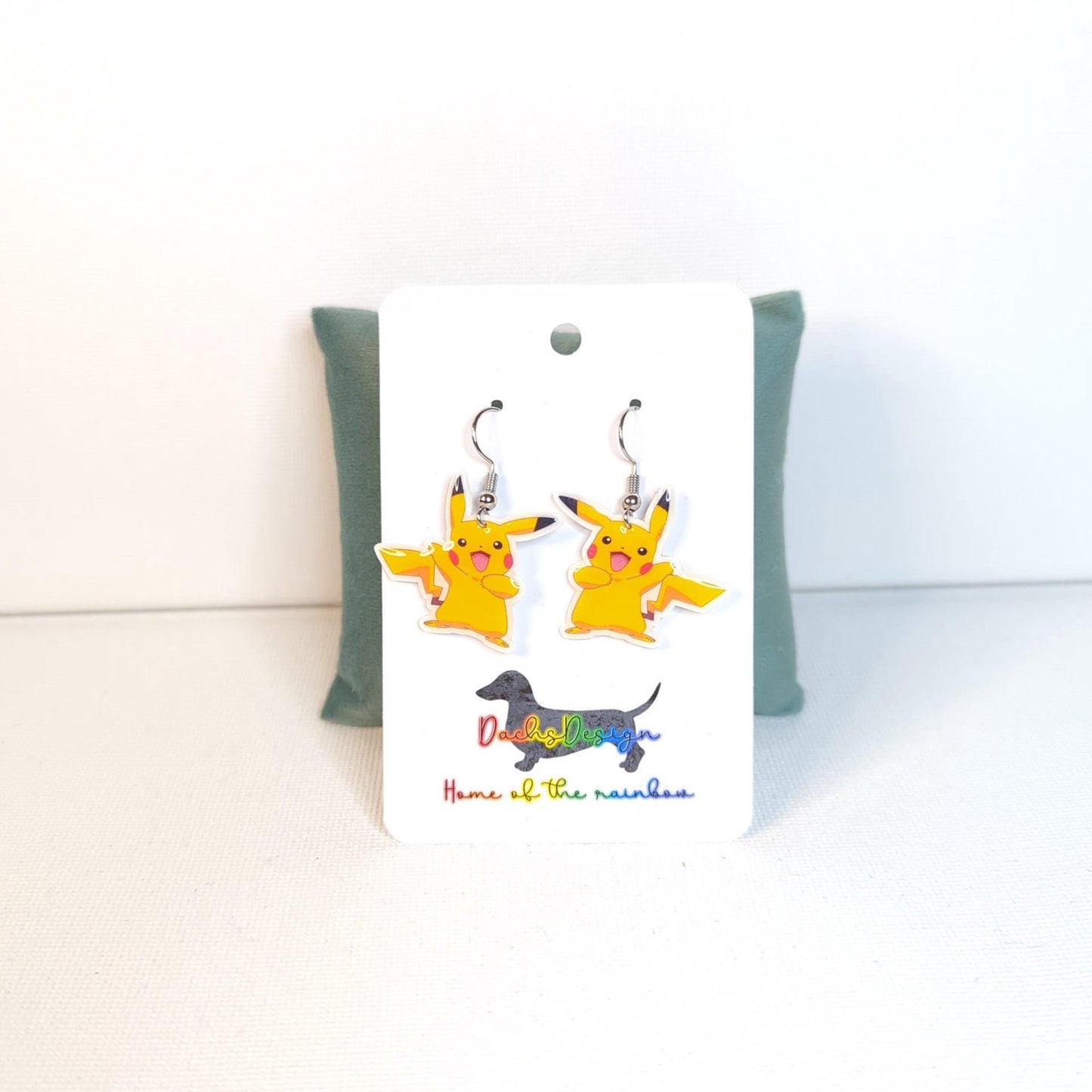 Pikachu-Inspired Dangly Earrings