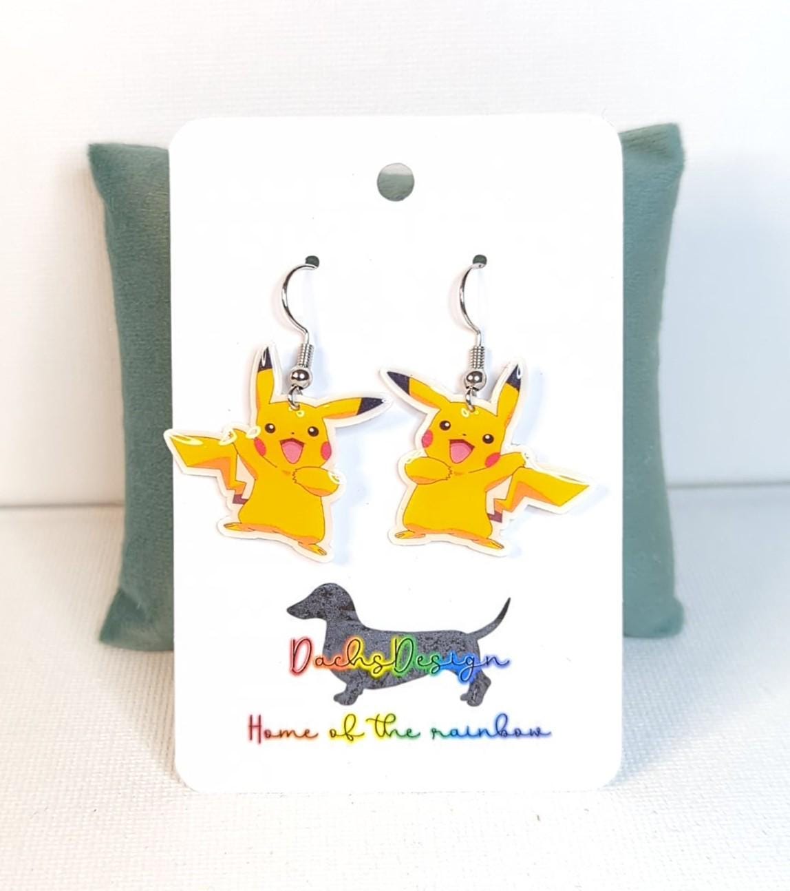 Pikachu-Inspired Dangly Earrings