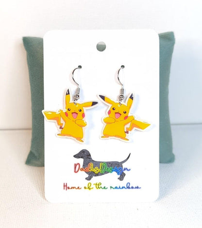 Pikachu-Inspired Dangly Earrings