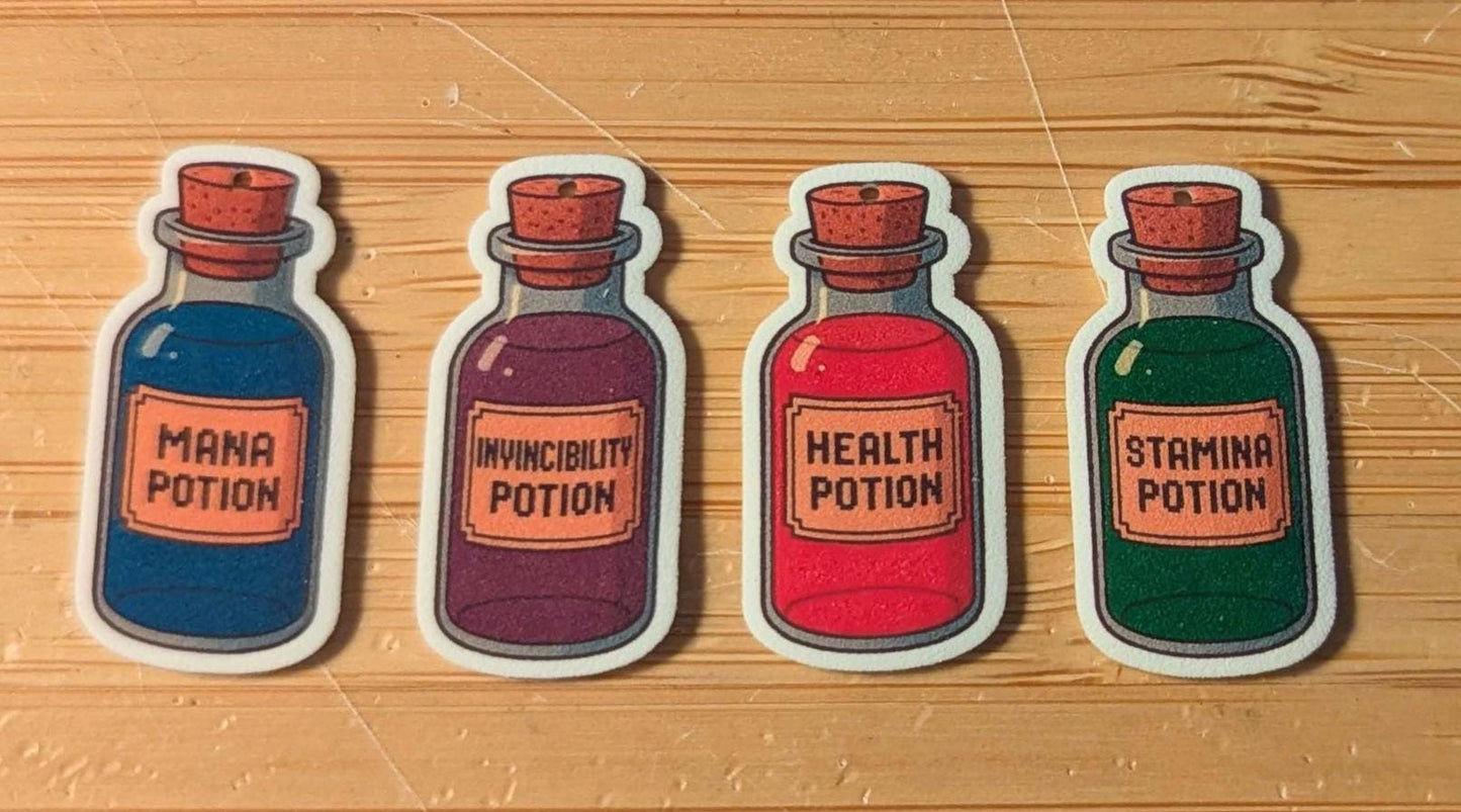Potion Bottles Dangly Earrings