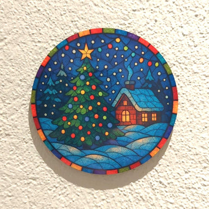 Julebrikker med glassmalerieffekt