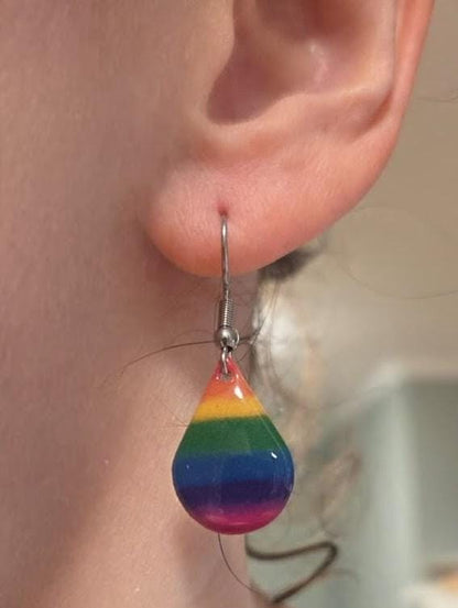 Rainbow Drop Dangle Earrings