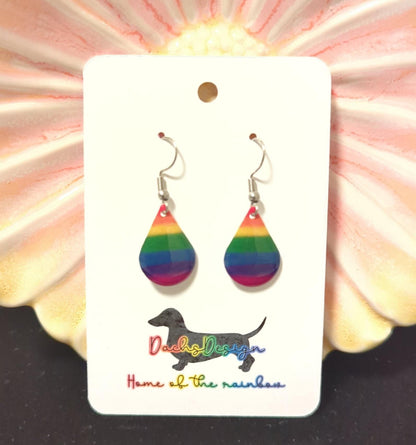Rainbow Drop Dangle Earrings