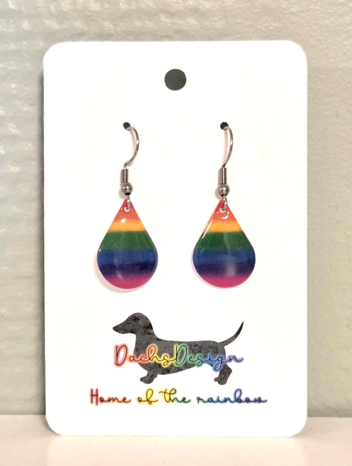 Rainbow Drop Dangle Earrings