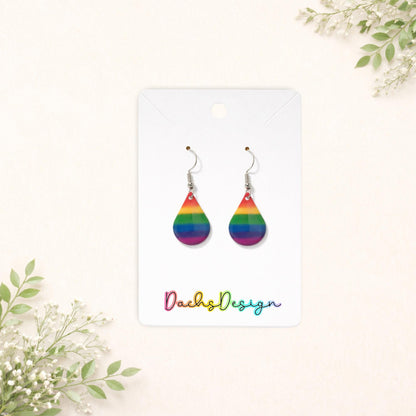 Rainbow Drop Dangle Earrings