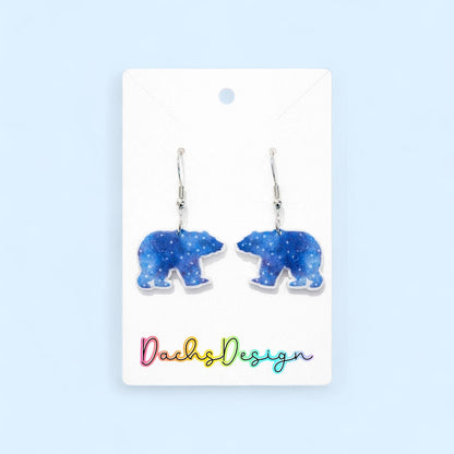 Polar Bear Dangle Earrings