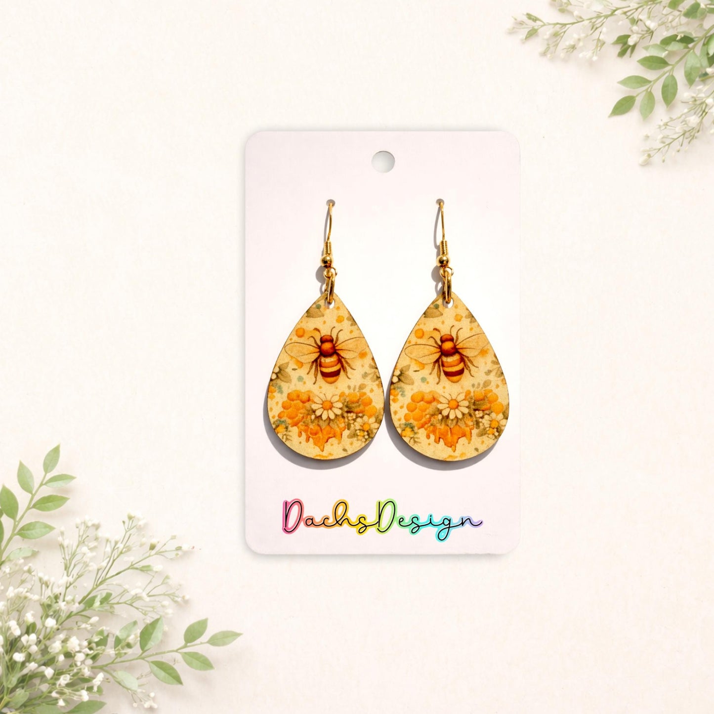 Honeybee Teardrop Earrings