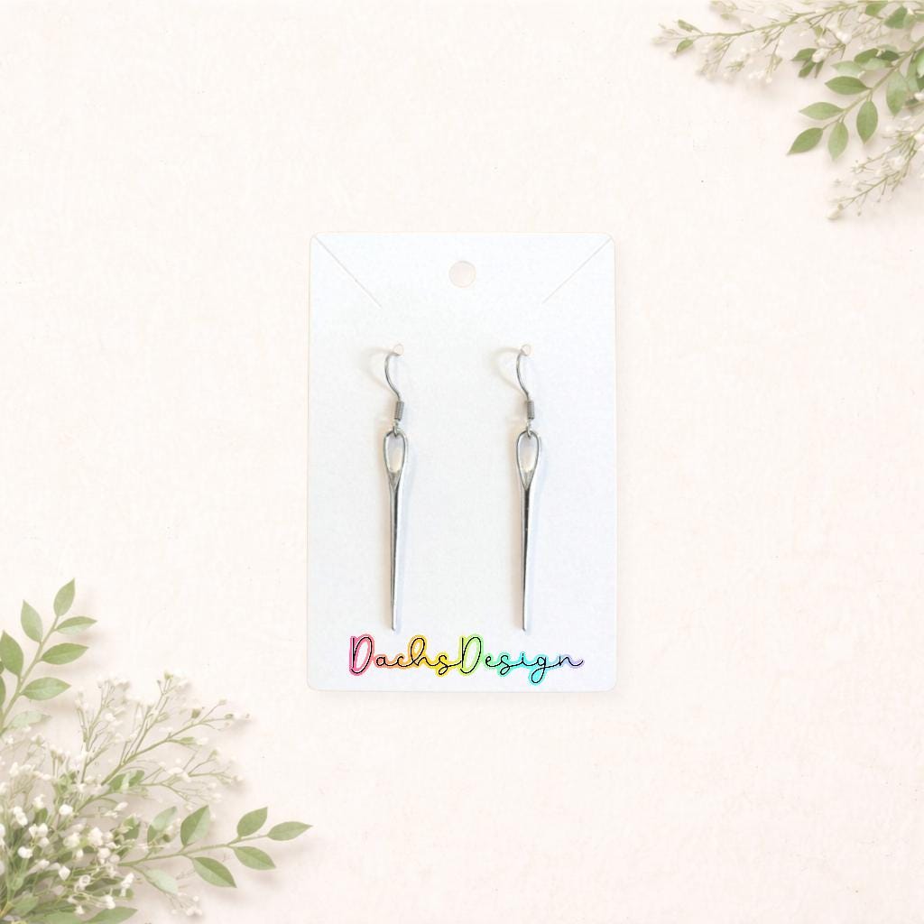 Vintage-Inspired Silver Needle Earrings
