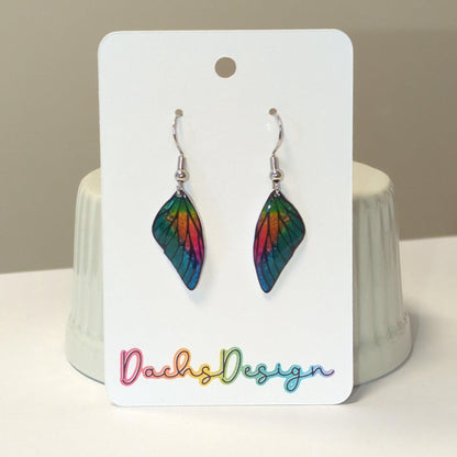 Rainbow Fairy Wings Dangle Earrings