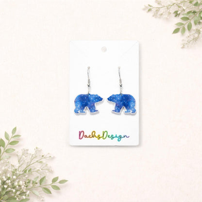 Polar Bear Dangle Earrings