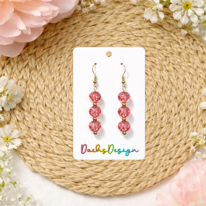 Glitter Bead Dangle Earrings