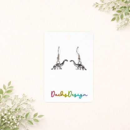 Brontosaurus Dinosaur Dangle Earrings