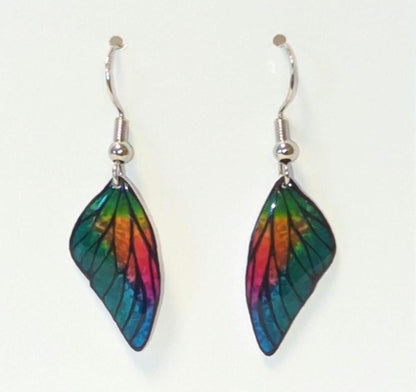 Rainbow Fairy Wings Dangle Earrings