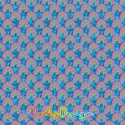 Pastel Heart Rainbows Seamless Pattern (Digital Download)