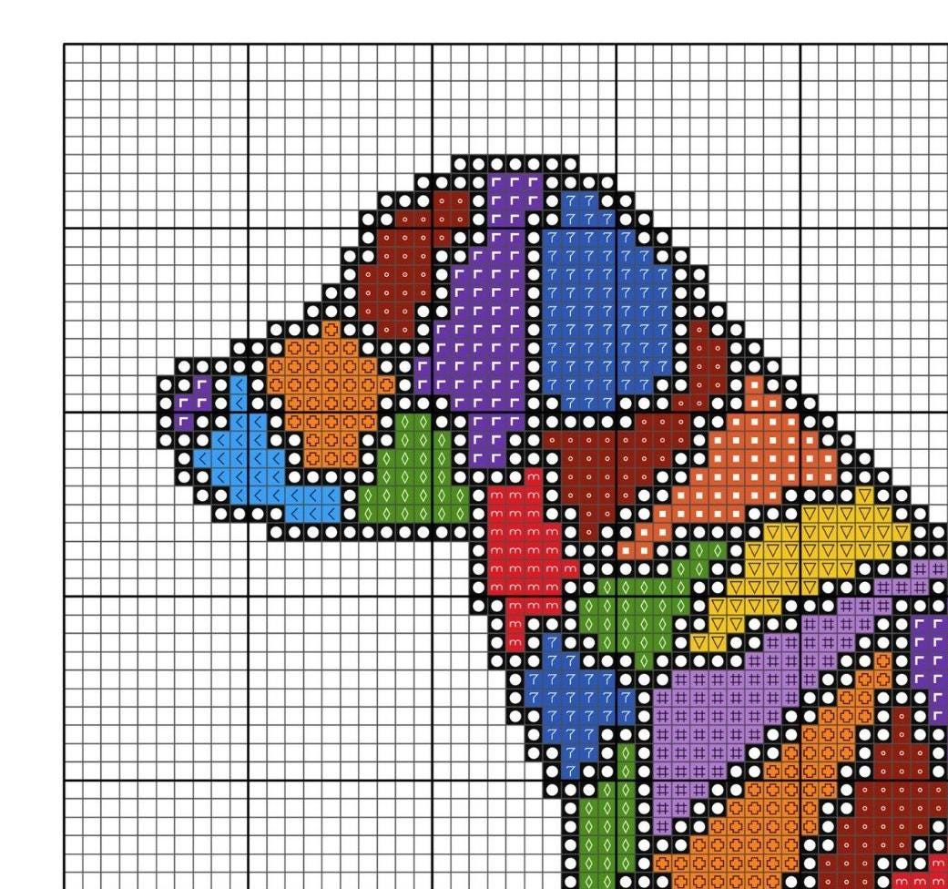 Patchwork Labrador Cross Stitch Pattern: 14 Count Aida PDF