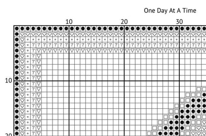 One Day At A Time Cross Stitch Pattern: 14 Count Aida PDF