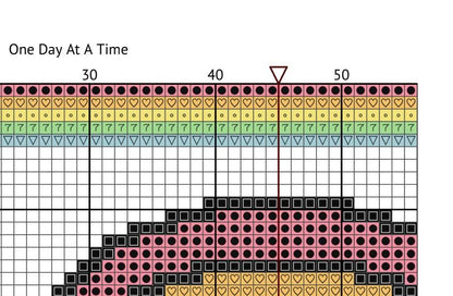 One Day At A Time Cross Stitch Pattern: 14 Count Aida PDF