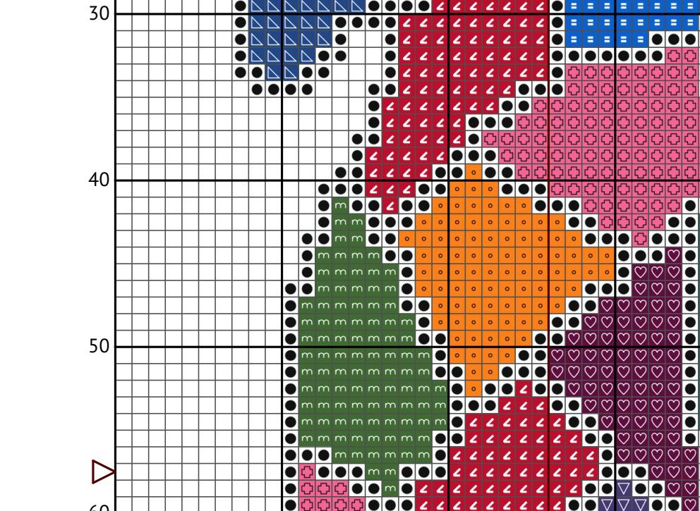 Patchwork Dachshund Bright & Pastel Cross Stitch Patterns: 14 Count Aida PDF