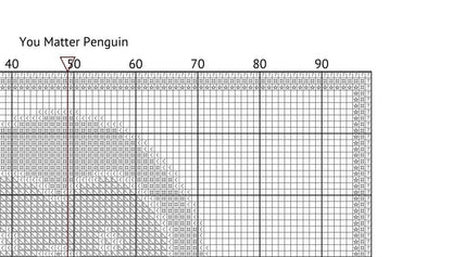 You Matter Penguin Cross Stitch Pattern: 14 Count Aida PDF