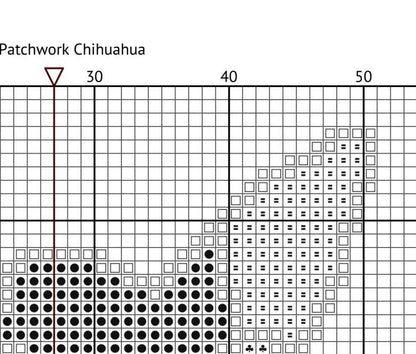 Patchwork Chihuahua Cross Stitch Pattern: 14 Count Aida PDF