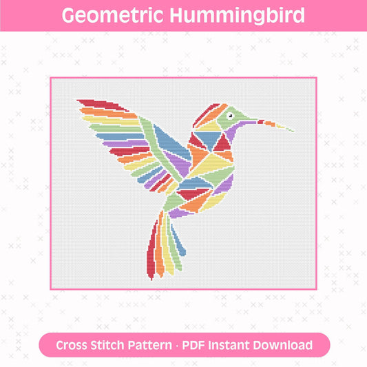 Hummingbird Cross Stitch Pattern: 14 Count Aida PDF