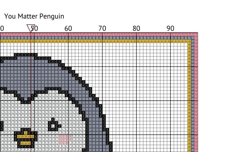 You Matter Penguin Cross Stitch Pattern: 14 Count Aida PDF