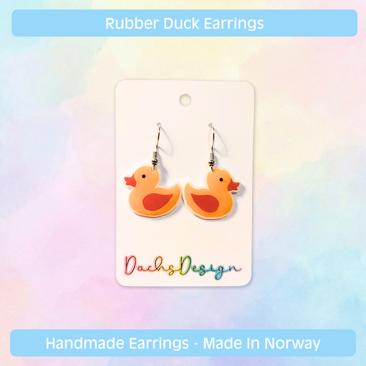 Yellow Rubber Ducky Earrings