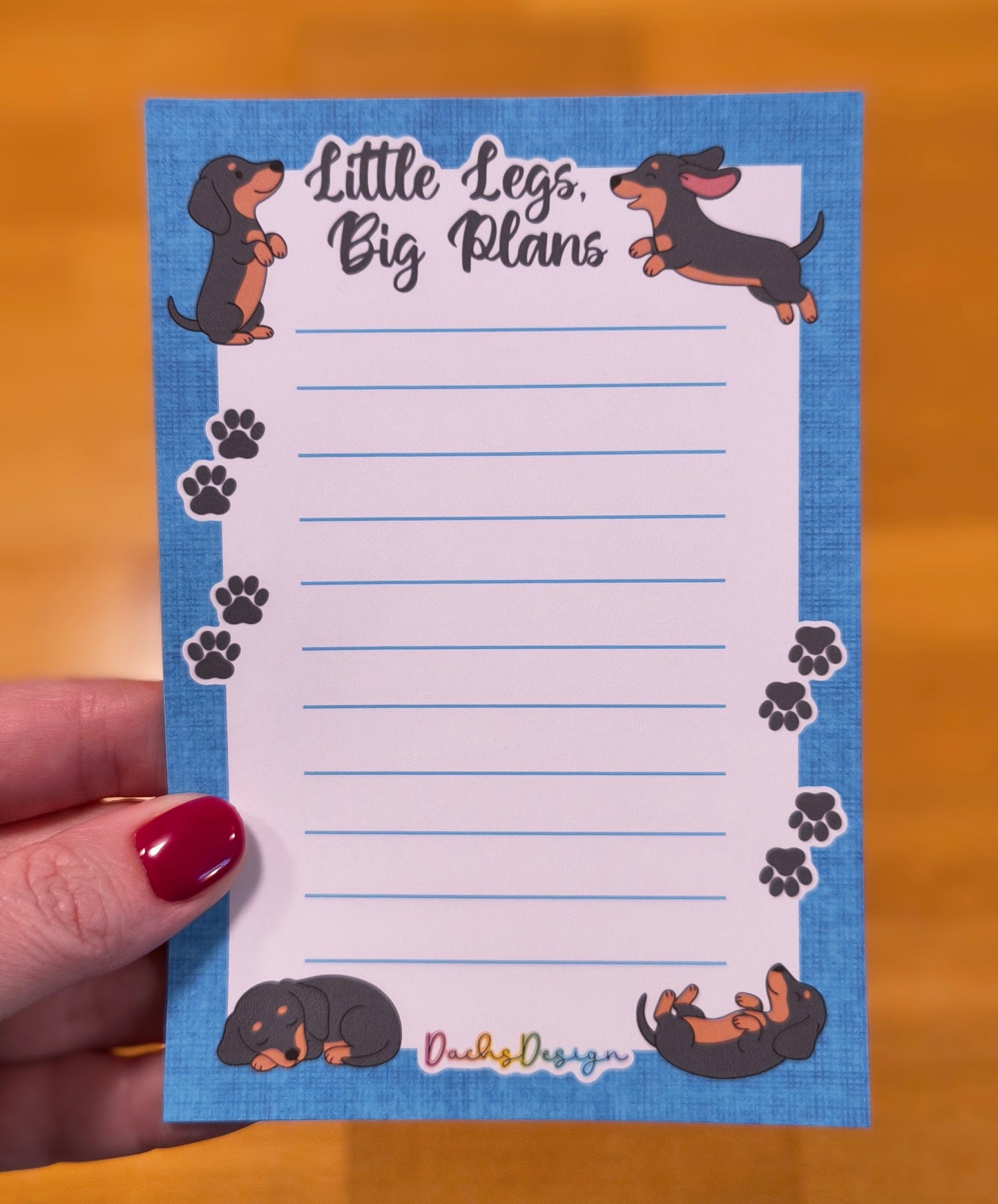 Little Legs, Big Plans Handmade Notepad